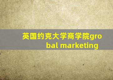 英国约克大学商学院grobal marketing